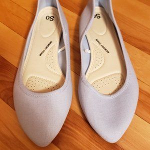 SO Lilac Memory Foam Flats *NEW, Size 10*